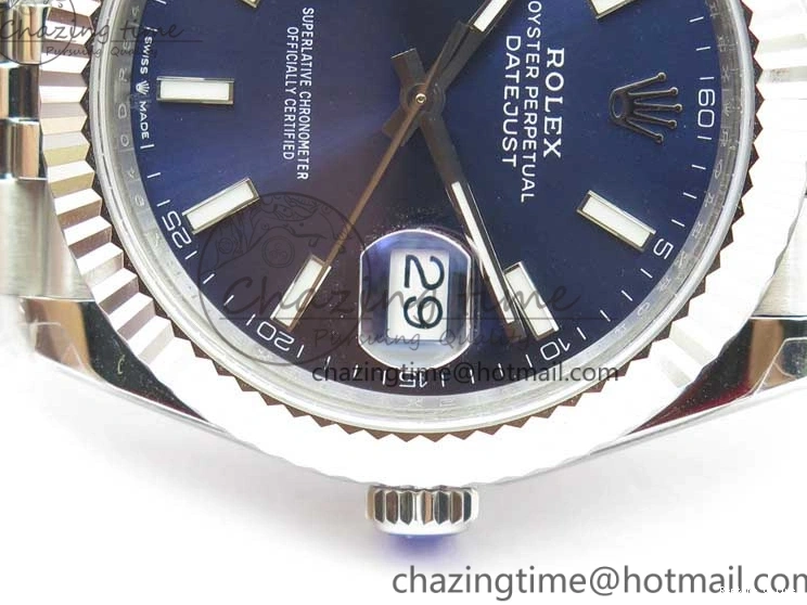 0114 SportInspired DateJust 41MM 126334 904L SS VRF 1:1 Best Edition Blue Dial Stick Markers on SS Jubilee Bracelet A 2903